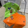 mijello2024夏款套装儿童字母猿猴，卡通t恤+五分裤男女童可拆售