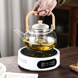 玻璃煮茶壶2024提梁，耐高温蒸泡茶专用围炉煮茶器电陶炉煮茶壶