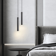 极简小吊灯卧室全铜灯具，现代轻奢黑色，设计餐厅吧台灯北欧床头吊灯