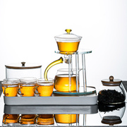 懒人玻璃茶具套装家用办公室会客全自动泡茶壶网红功夫茶杯冲茶器