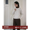 Jicouture 毛衣女冬季加厚针织衫宽松法式复古白色套头麻花毛线衣
