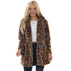 Leopard print pocket loose fluffy coat豹纹口袋宽松毛毛绒外套