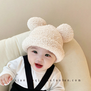 奶萌的丸子帽~婴幼儿帽子秋冬保暖可爱男女宝宝针织套头帽6个月潮