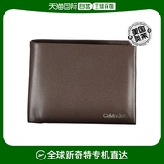 自营Calvin Klein 皮革男士钱包 - 棕色 美国奥莱直发