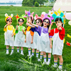 儿童啦啦操演出服长袖，棉套装幼儿园合唱表演学生，运动会糖果色班服