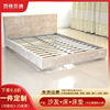 现代简约软床可拆洗1.8米双人床米黄色1.5米布艺矮床多色可选