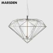 马斯登 现代简约 艺术创意 钻石线条客厅
