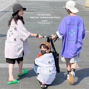 波拉韩国童装男女童初高中生夏青少年街舞服亲子街头短袖T恤