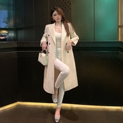m900白色大衣女秋冬毛呢，外套高级感呢子，2024双面呢中长款冬季