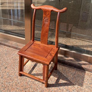 红木小孩椅子缅甸花梨木靠背椅，实木儿童椅凳子大果紫檀