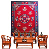 中国风藏式传统古典家用客厅茶室厚地毯古装剧地垫道具仿羊毛酒红