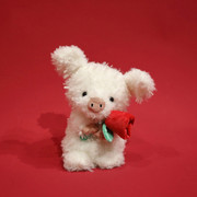 猪猪毛绒公仔玩具玫瑰花束小猪娃娃情侣520生日礼物情人节玩偶猪