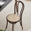 中古风实木餐椅法式复古餐桌椅设计师家用18号藤编商用咖啡店家具