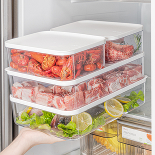 日本冰箱收纳盒食品级厨房食物食品保鲜冷冻专用饺子水果鸡蛋套装