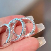 纯银戒指女ins小众设计指环，碎冰冰戒指，情侣个性轻奢情人节礼