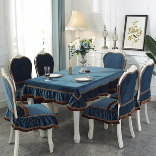 欧式餐桌椅子垫坐垫餐椅垫靠背，套装家用凳子套罩奢华高档四季通用