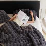 新冬季加厚毛c毯毛绒被盖毯珊瑚法兰绒加绒办公室午睡毯冬天沙厂