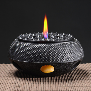 小丁炉铁风炉铸铁壶炉，蜡烛炭炉酒精灯茶炉，用保温铁炉铁壶保温效果