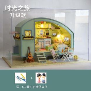 高档智趣屋diy小屋时光之旅手工拼装木制玩具建筑模型别墅生日礼