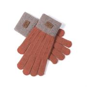秋冬季针织羊毛手套，男女情侣户外骑行触屏耐磨五指防寒保暖手套