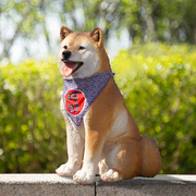 仿真宠物狗模型树脂雕塑柴犬落地摆设金毛家居装饰露台庭院摆件