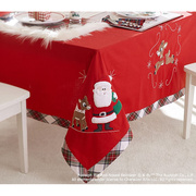 多款节日美式乡村圣诞感恩万圣节卡通纯棉贴布绣布艺餐桌布长方形