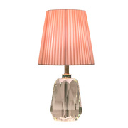 卧室粉色水晶灯奢华浪漫氛围感高档简约边桌女儿房床头装饰台灯