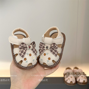 婴幼儿鞋子夏季1-2岁女宝宝凉鞋，软底防滑学步鞋幼童公主叫叫凉鞋