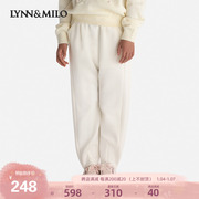 lynnmilo琳麦罗女童哈伦裤，2023休闲小脚，长裤时髦百搭儿童裤子