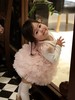 一岁女宝宝生日周岁礼，洋气礼服公主风，甜美蛋糕裙短袖蓬蓬纱连衣裙