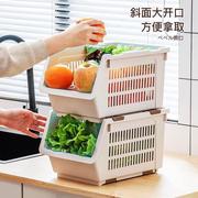 厨房蔬菜收纳篮家用橱柜，桌面多层放零食，水果菜篮子夹缝落地置物架