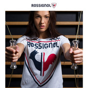 rossignol卢西诺(卢西诺)女士户外徽标，白色t恤宽松短袖圆领t恤衫法国金鸡