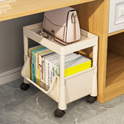 桌下书架置物架落地办公室桌面收纳儿童书桌旁移动简易家用小书柜