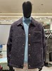 23年冬季T.I FOR MEN韩国深蓝色翻领单排扣羊毛短款夹克外套
