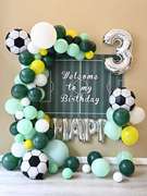 男孩周岁生日装饰宝宝一周岁派对，气球场景布置创意定制足球套餐