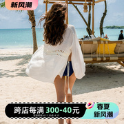 韩国ins海边度假薄款比基尼罩衫 温泉游泳衣外搭女宽松沙滩衣外套