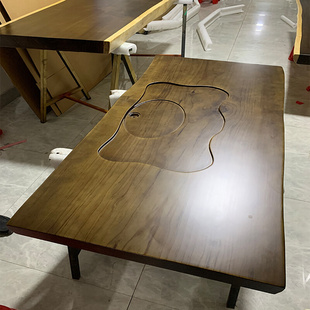 木板定制大板实木原木茶桌不规则松木桌面板，台面板自然边吧台整板