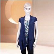 香港名师路时尚韩版中长款假两件套印花短袖，显瘦t恤外套上衣