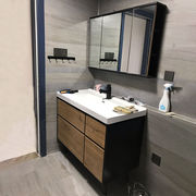 浴室柜镜柜组合一体陶瓷盆，洗手盆洗脸盆落地柜，洗漱台智能定制