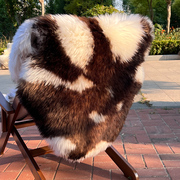 冬季长毛躺椅通用垫子摇椅，坐垫午休羊毛坐垫折叠椅垫，皮毛一体藤椅