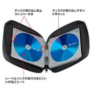 日本sanwa车用cd包蓝光蝶包光盘(包光盘)包ps4游戏光盘收纳盒dvd碟片收纳