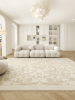 法式复古印花客厅地毯现代简约水墨风卧室床边地毯轻奢高级感欧式