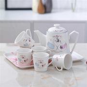 陶瓷茶壶茶杯套装家用耐热北欧式客厅过滤冷水壶水杯水具结婚茶具