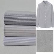 new精纺细条纹弹力棉衬衫，布料春秋衬衫，制衣面料手工diy棉布料