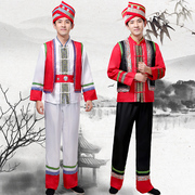 少数民族服装男成人苗族彝族壮族土家族云南葫芦丝舞蹈演出服套装