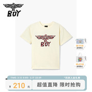 boy童装短袖t恤男女童，休闲百搭宽松老鹰字母logok01045