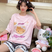 小熊家凯蒂猫睡衣女夏季2024年纯棉hellokitty甜美少女家居服