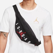 耐克Nike腰包斜挎包男包女包运动包JORDAN单肩包胸包黑色背包