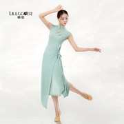 古典舞无袖立领旗袍舞蹈服身韵服女中国舞改良修身显瘦演出服