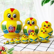 小肚10层俄罗斯套娃玩具实木玩具儿童礼物旅游纪念品摆件